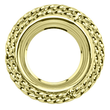 Double Square Twisted Bottom Bracket Cup Gold