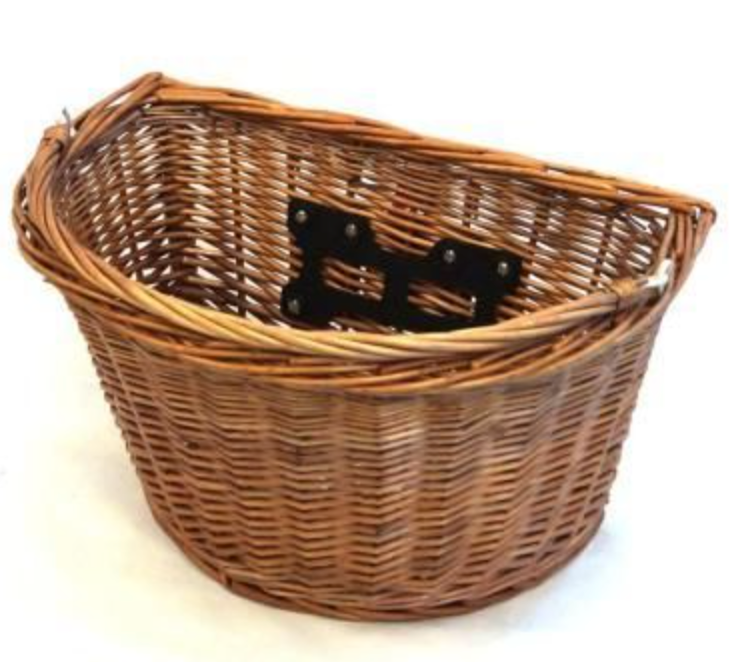 Basket - Front Wicker, D Shape with Quick Release