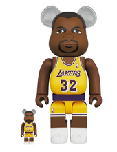 Load image into Gallery viewer, BE@RBRICK 100% and 400% Set Magic Johnson Los Angeles Lakers

