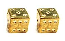 Dice Valve Caps Gold