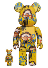 Load image into Gallery viewer, Medicom Toy BE@RBRICK - Andy Warhol x Jean Michel Basquiat #3 100% &amp; 400% Bearbrick
