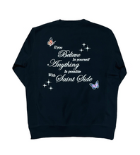 Load image into Gallery viewer, Saint Side Believe Heavyweight Cross-Grain Crewneck Black - Large Only
