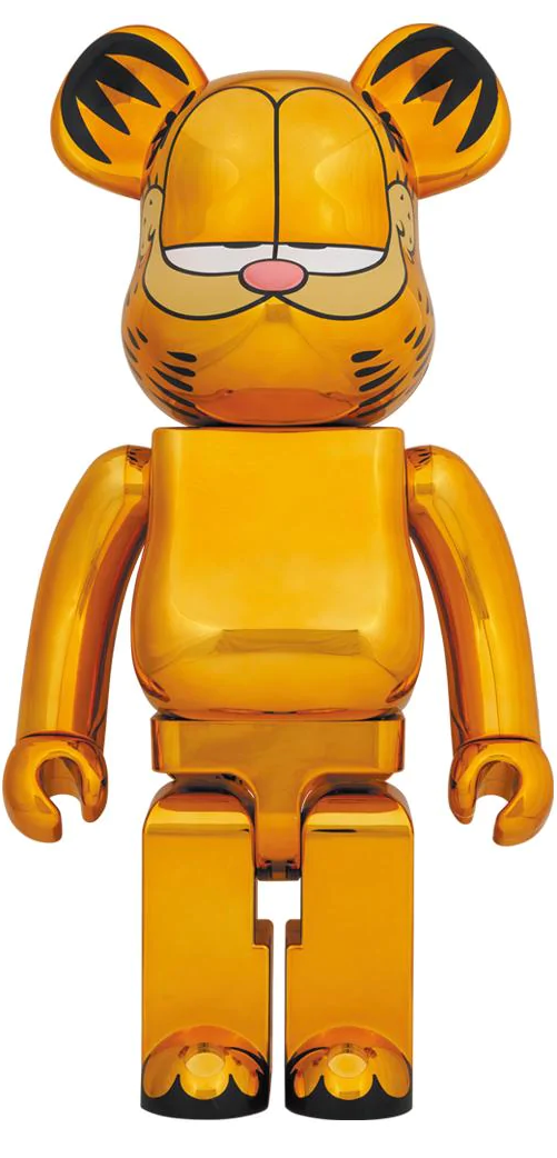 Medicom Toy BE@RBRICK Garfield Gold Chrome Version 1000% Bearbrick