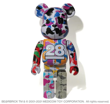 Bearbrick x BAPE 28th Anniversary Camo #2 1000% A Bathing Ape