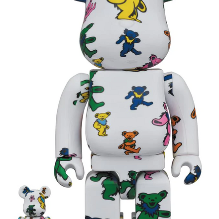 Medicom Toy BE@RBRICK - Grateful Dead "Dancing Bear" 100% & 400% Bearbrick