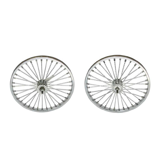 20 36 Twisted Spoke Wheel Set Chrome Saint Side