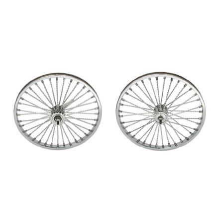 20" 36 Twisted Spoke Wheel Set Chrome