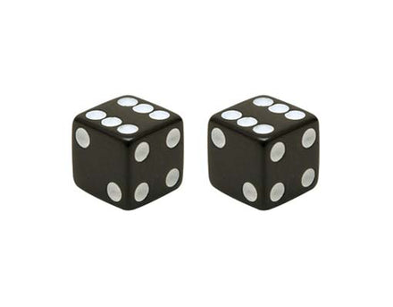 Dice Metal Thread Valve Caps Black