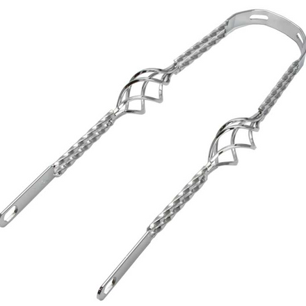 20" Cage Square Twisted Fender Brace Chrome