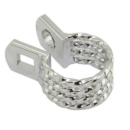 Lowrider Twisted Seatpost Clamp Outer 25.4mm Diameter 600 Chrome