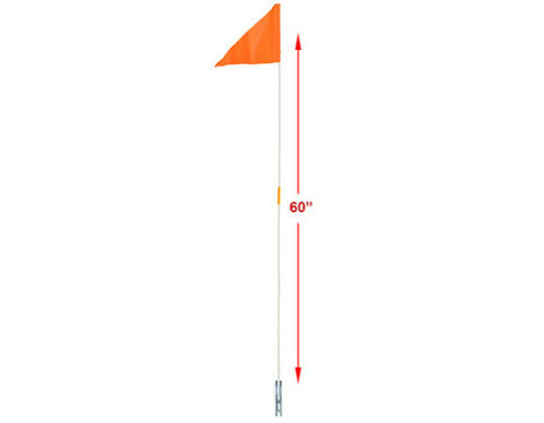 Safety Flags Two Piece 60 Orange/White Stem