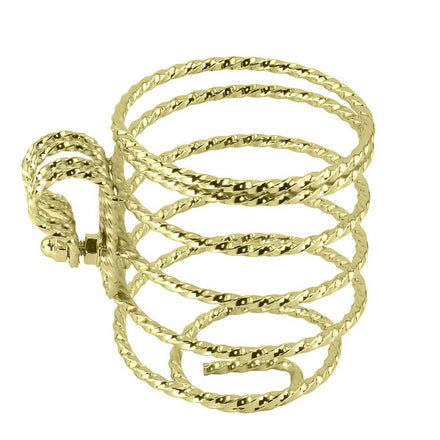 Square Twisted Cup Holder Gold
