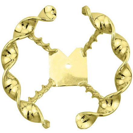 Half Flat Twisted Straight Steering Wheel Gold