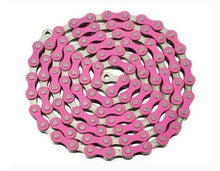 Load image into Gallery viewer, Yaban Bicycle Chain Single Speed 1/2&quot; x 1/8&quot; x 112L Pink Silver
