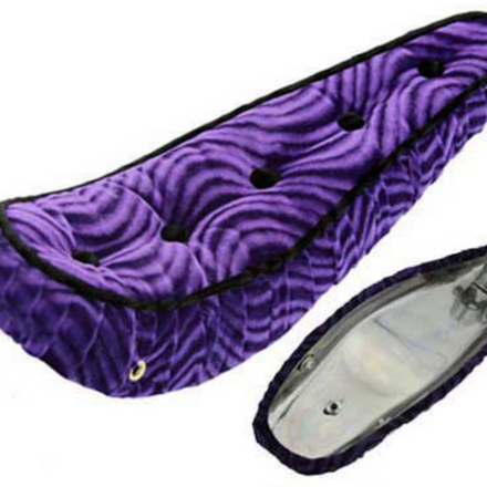 20" Polo Velour Saddle Seat with Buttons Purple
