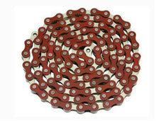 Load image into Gallery viewer, Yaban Bicycle Chain Single Speed 1/2&quot; x 1/8&quot; x 112L Red Silver
