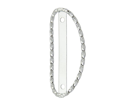 Square Twisted Name Plate Badge Trim Chrome