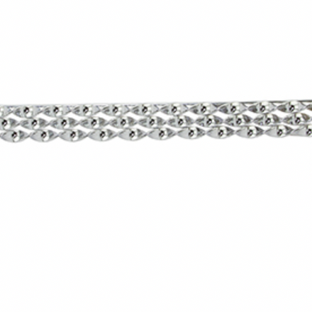 26" Lowrider Triple Flat Twisted Chain Guard Chrome