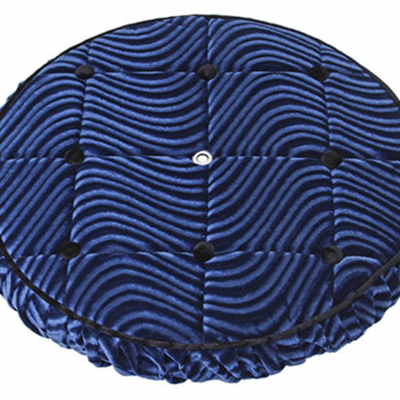 Lowrider Spare Tyre Cover Velour Blue