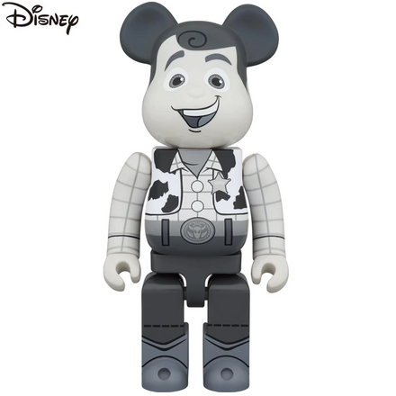 Medicom Toy BE@RBRICK - Toy Story Woody Black & White Version 1000% Bearbrick