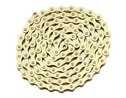 YBN Bicycle Chain Single Speed 1/2" x 1/8" Gold