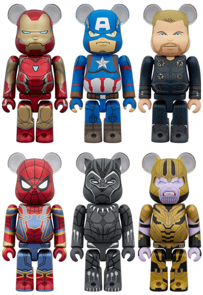 Medicom Toy 100% Bearbrick - Marvel Infinity Saga Chase Blind Box