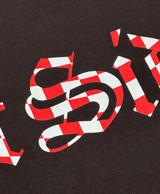 2026 World Cup Croatia Check Tshirt Old English Black IN STOCK