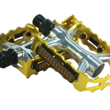 Caged Bear Trap Pedals 9/16" Gold