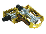 Caged Bear Trap Pedals 9/16" Gold