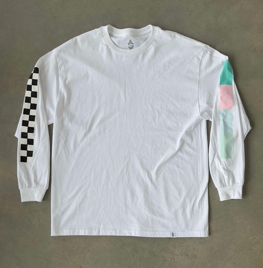 Saint Side Pit Crew Long Sleeve White - XL,2XL ONLY