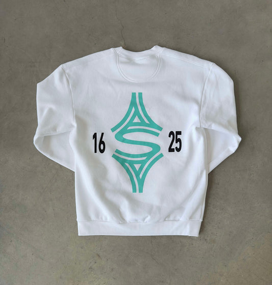 Saint Side 16th Anniversary Crewneck White - S,2XL ONLY