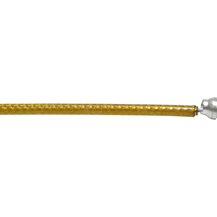 Slick Braided Brake Cable Inner & Outer, 1.6mm x 1500mm Length Drum Pear End Gold