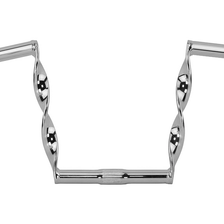 Flat Twisted Handlebar 9" Chrome