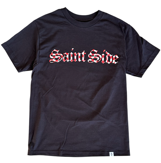 2026 World Cup Croatia Check Tshirt Old English Black IN STOCK
