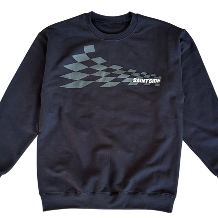 2026 World Cup Croatia Check Heavyweight Crewneck Check Wave Black with Grey IN STOCK
