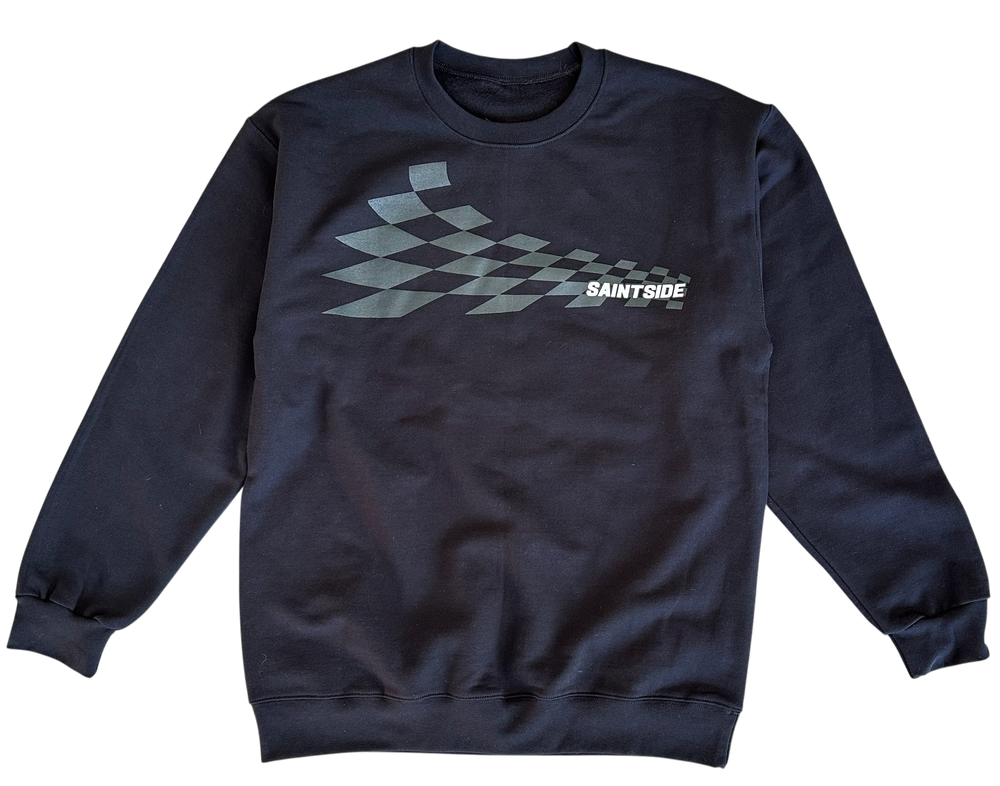 2026 World Cup Croatia Check Heavyweight Crewneck Check Wave Black with Grey IN STOCK