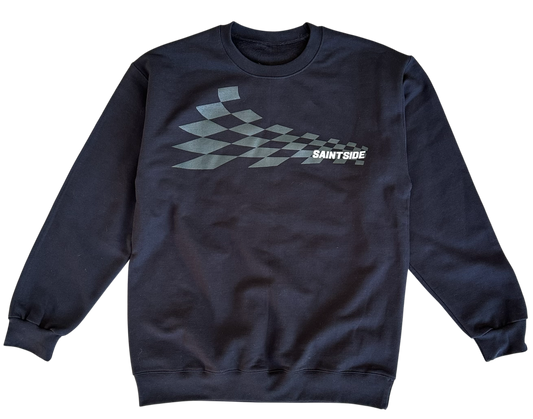 2026 World Cup Croatia Check Heavyweight Crewneck Check Wave Black with Grey IN STOCK