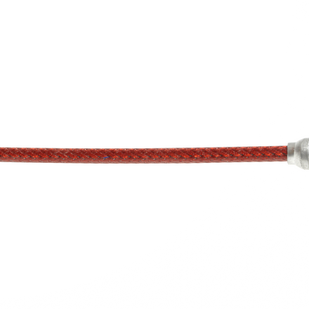 Slick Braided Brake Cable Inner & Outer, 1.6mm x 1500mm Length Drum Pear End Red