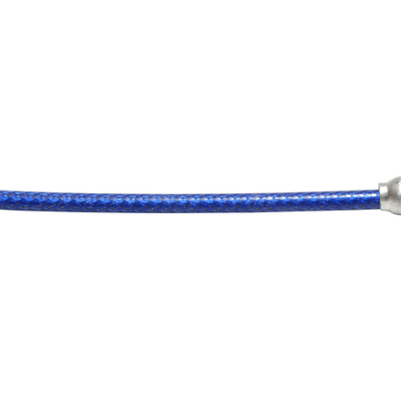 Slick Braided Brake Cable Inner & Outer, 1.6mm x 1500mm Length Drum Pear End Blue