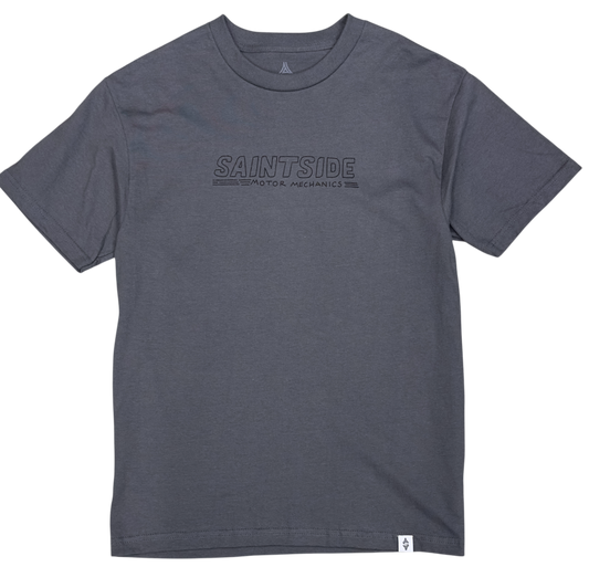 Saint Side Motor Mechanics Tshirt Gunmetal Grey