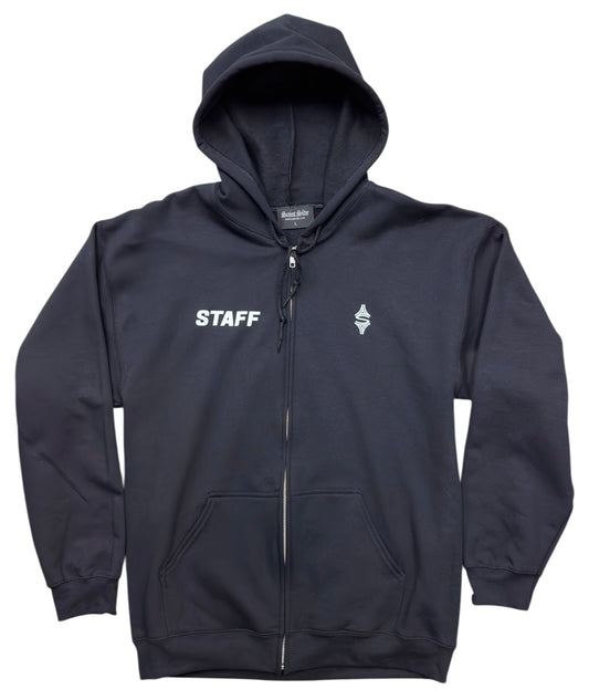 2025 STAFF Zip Up Hoodie Black