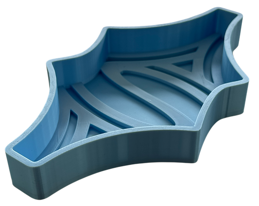 All Roads 3D Printed Throw Tray Regular Silk Light Blue