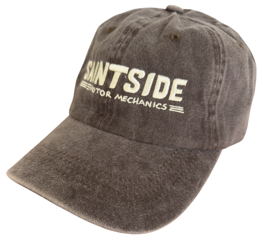 Saint Side Motor Mechanics Washed Cap Brown