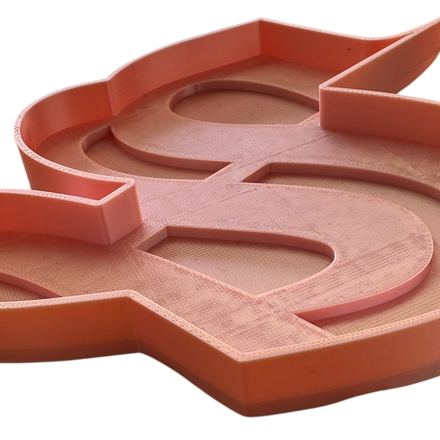 Old English S Throw Tray Silk Pink
