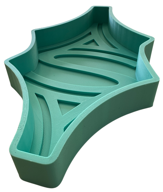 All Roads 3D Printed Throw Tray Regular Flat Teal