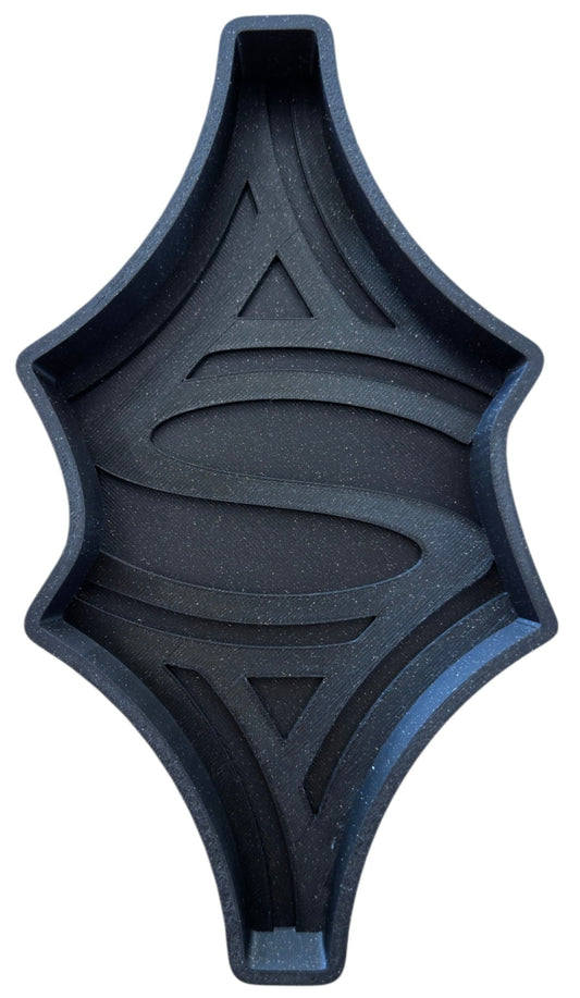 All Roads 3D Printed Throw Tray Regular Sparkle Black