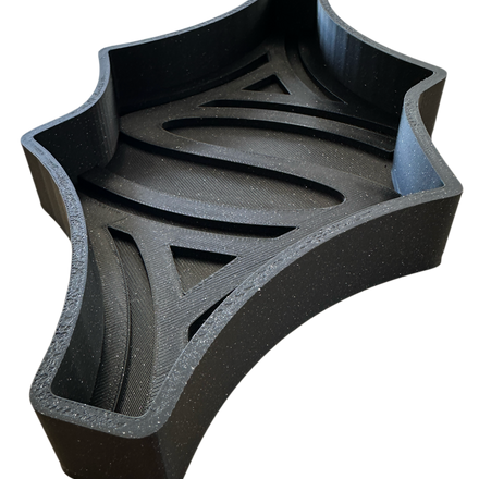 All Roads 3D Printed Throw Tray Regular Sparkle Black
