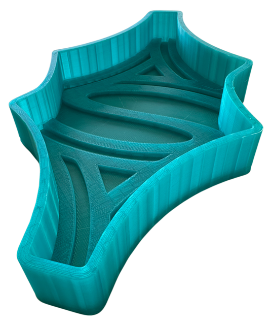 All Roads 3D Printed Throw Tray Regular Translucent Teal