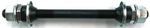 Front Hub Axle BMX 3/8 x 155mm Silver Hardware Black Axle