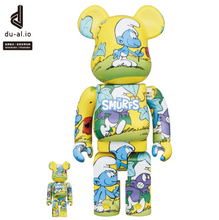 Load image into Gallery viewer, Medicom Toy BE@RBRICK - The Smurfs &quot;The Purple Smurfs&quot; 100% &amp; 400% Bearbrick
